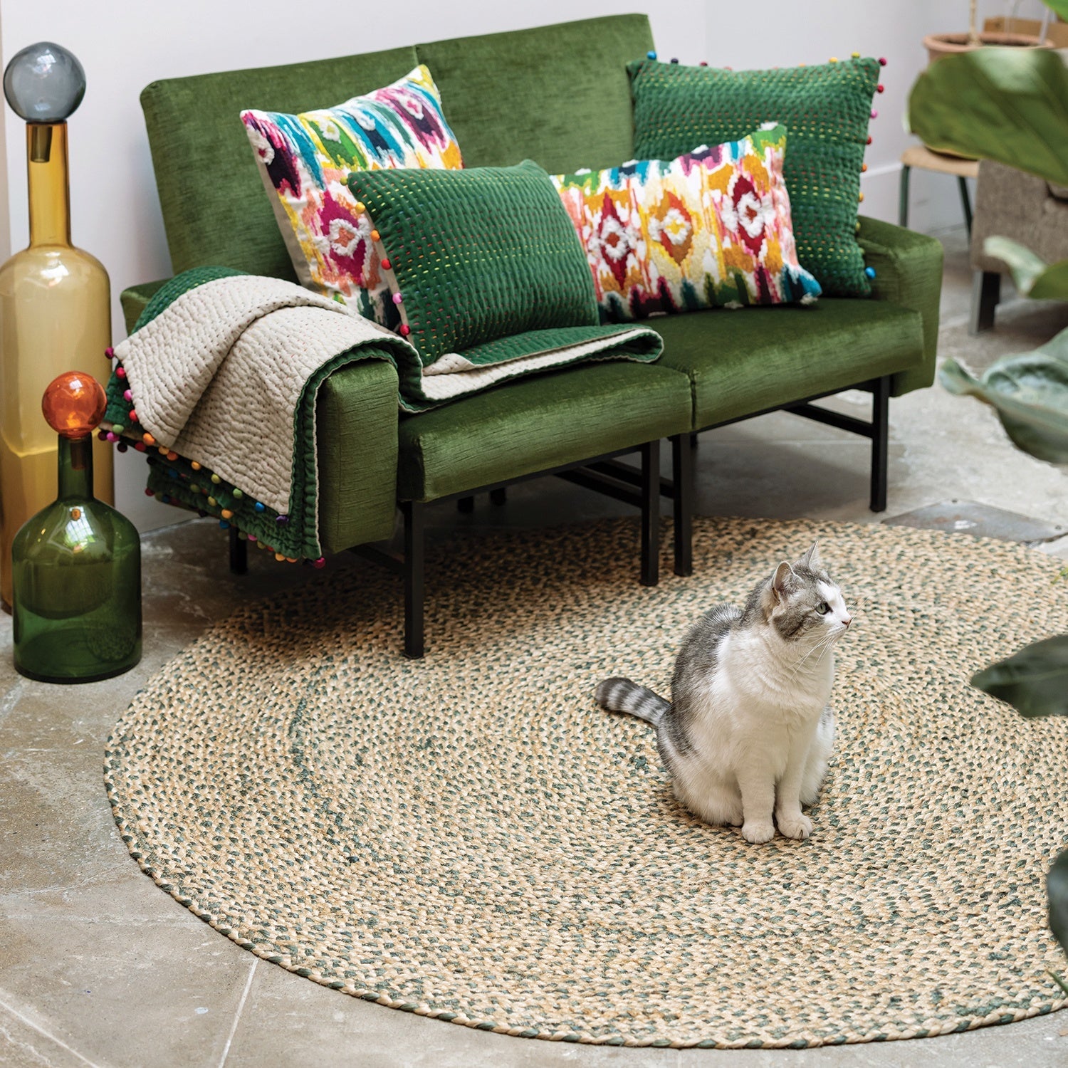 tappeto elliot felce, colore felce, taglia 120 x 170. facili da pulire e mantenere, perfetti per la vita quotidiana