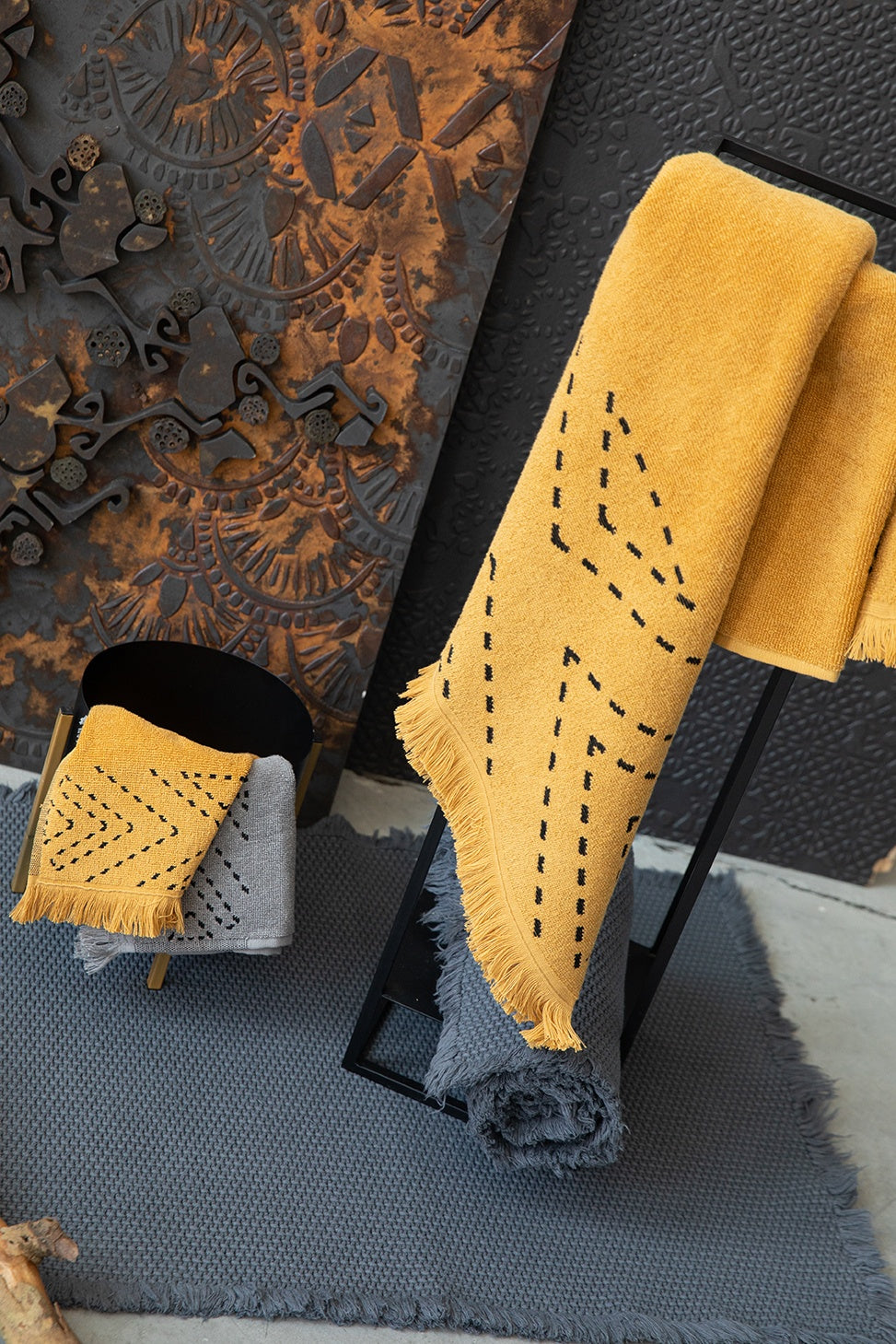 tappeto da bagno elly perla, colore perla, taglia 54 x 64. in 100% cotone, garantisce comfort e assorbenza post-doccia