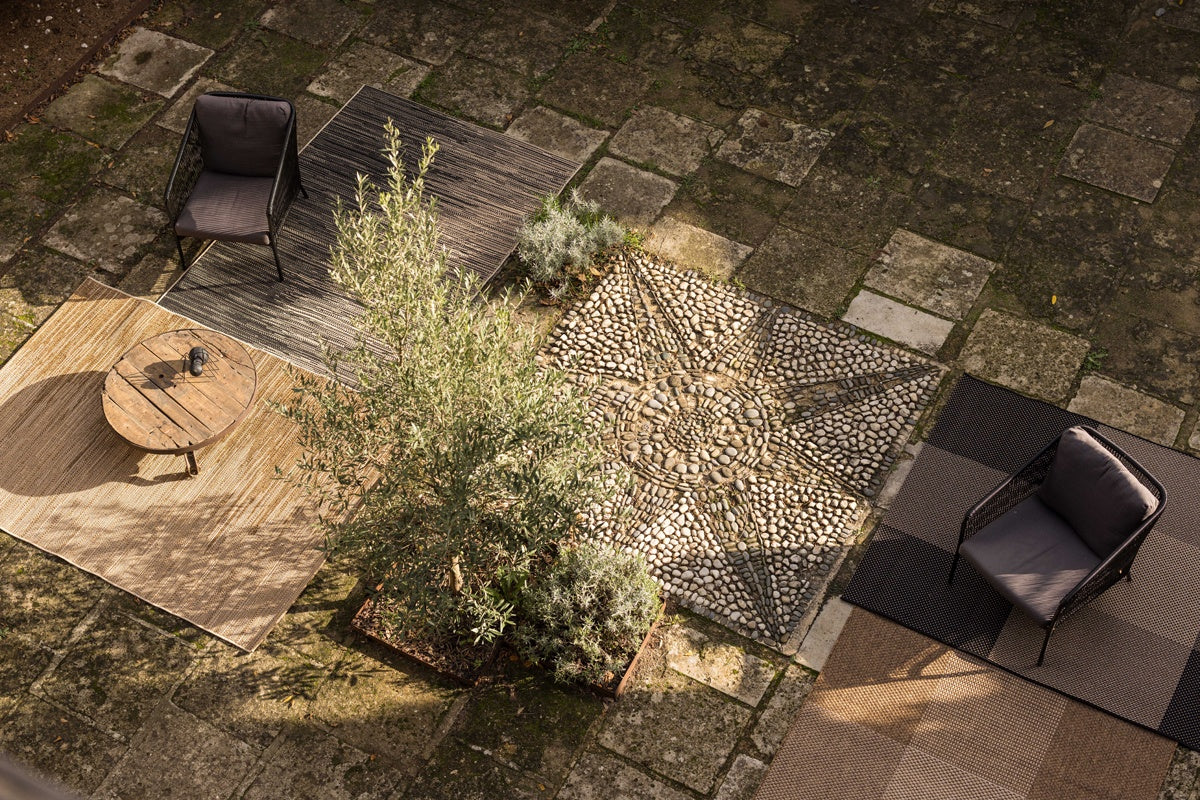 tappeto outdoor magda naturale, colore naturale, taglia 200 x 290 x 1. dettaglio del prodotto da bagno