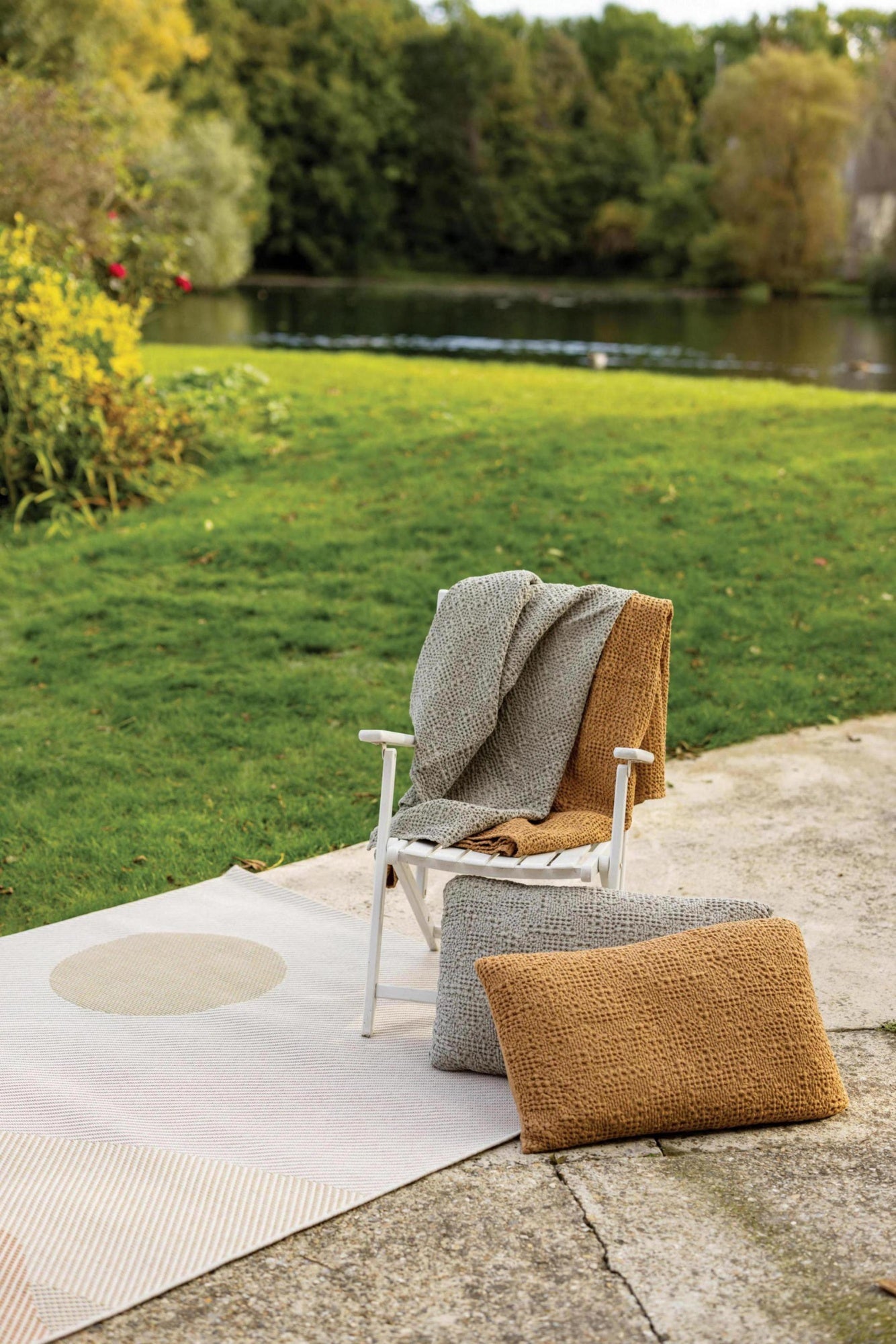 tappeto outdoor nell multico, colore multico, taglia 120 x 170. dettaglio del prodotto da bagno