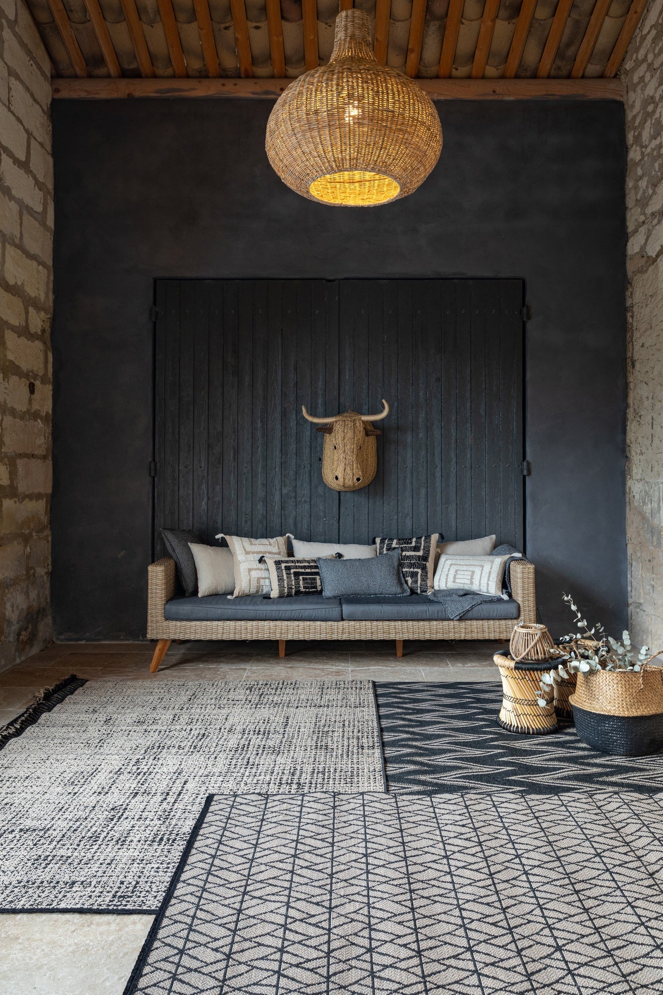 tappeto outdoor axel 2 naturale, colore naturale, taglia 160 x 230. dettaglio del prodotto da bagno