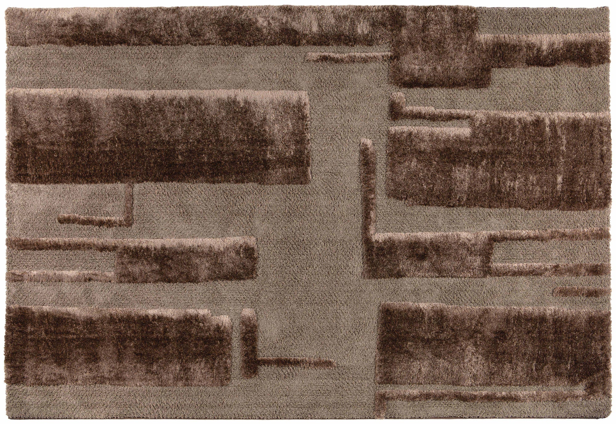 tappeto riciclato louka nocciola, colore nocciola, taglia 200 x 290 x 2. tappeti di design per arredare con stile ogni ambiente della casa