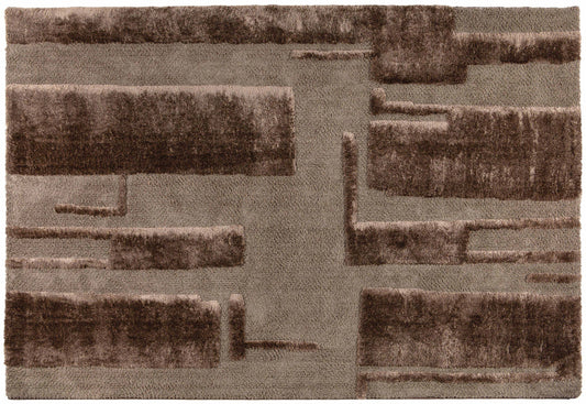 tappeto riciclato louka nocciola, colore nocciola, taglia 200 x 290 x 2. tappeti di design per arredare con stile ogni ambiente della casa