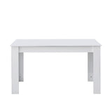 tavolo allungabile tony colore bianco 140x90x78 cm., dettaglio della superficie allungata e gambe robuste