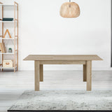 tavolo allungabile tony colore rovere 140x90x78 cm., tavolo rettangolare ampio per cucina o soggiorno