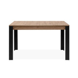 tavolo allungabile tolosa 80b colore rovere e gambe nere 150x75x80 cm., linee eleganti per arredamenti contemporanei