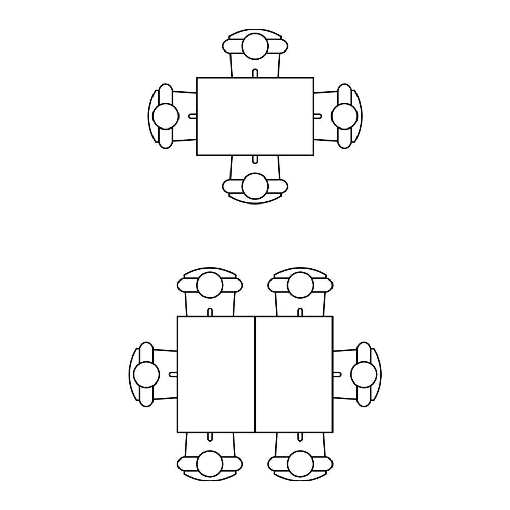 tavolo girevole allungabile lilis con piano colore bianco frassinato e gambe in metallo nere, finitura di qualità per uso quotidiano