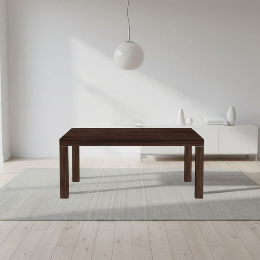 tavolo imab piana t08 in olmo moro con 4 allunghe 160x90x74.6 cm., tavolo rettangolare ampio per cucina o soggiorno