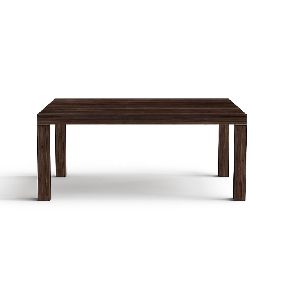 tavolo imab piana t08 in olmo moro con 4 allunghe 160x90x74.6 cm., dettaglio della superficie allungata e gambe robuste