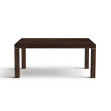 tavolo imab piana t08 in olmo moro con 4 allunghe 160x90x74.6 cm., dettaglio della superficie allungata e gambe robuste