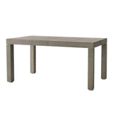 tavolo imab piana t07 in larice grigio con 2 allunghe 140x90x75h cm., dettaglio della superficie allungata e gambe robuste