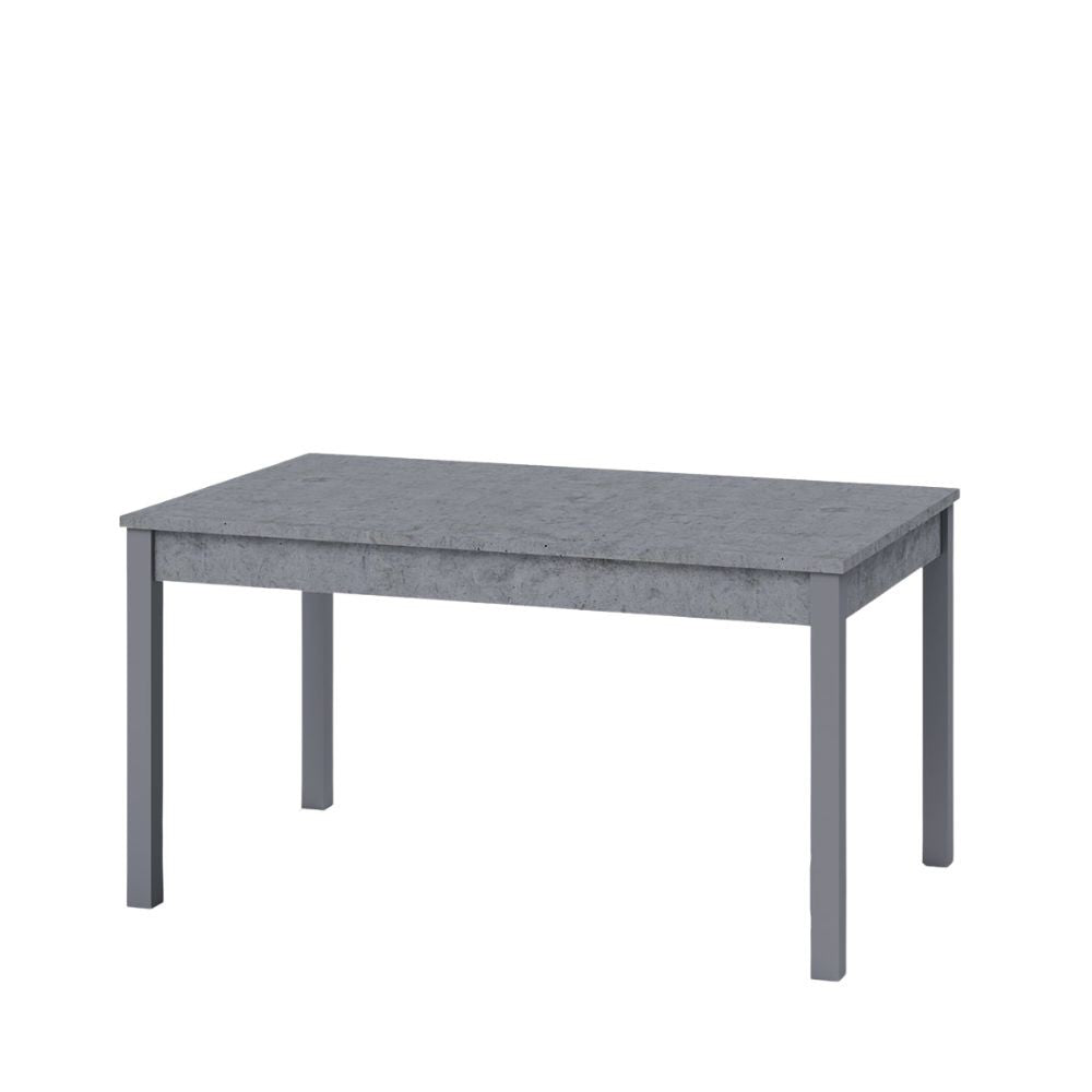 tavolo allungabile firenze cemento 110x70, dettaglio della superficie allungata e gambe robuste