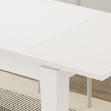 tavolo allungabile tolmen bianco 140x80 allungabile a 190 cm, ideale per ospitare numerosi commensali