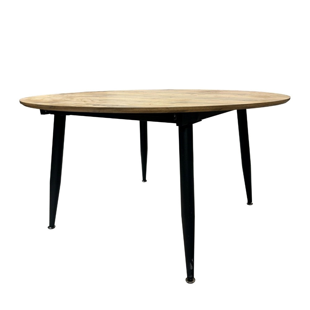 tavolo cordelia allungabile colore piano rovere gambe colore nero, perfetto per piccoli gruppi o colazioni in famiglia