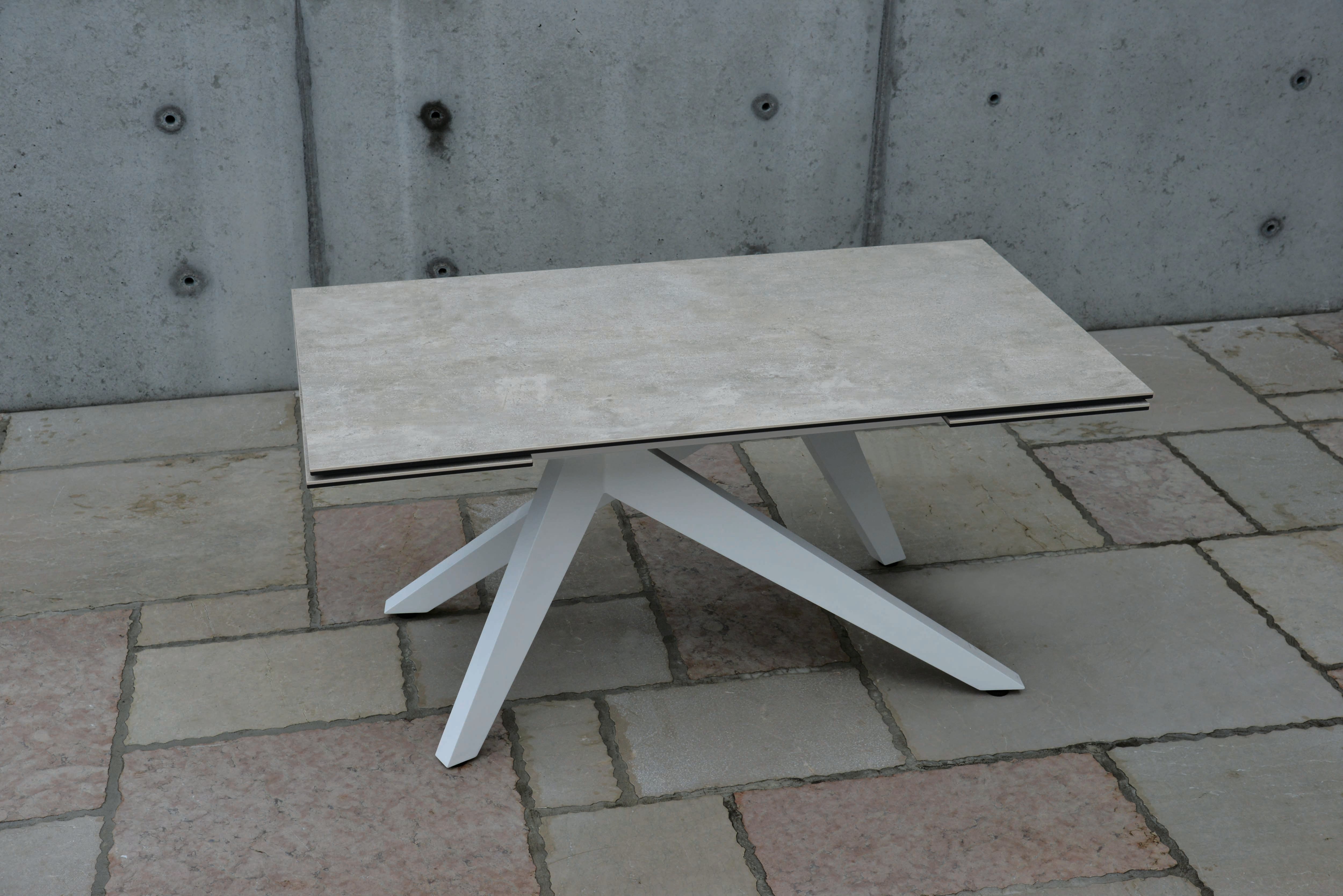 tavolo manhattan vetroceramica effetto beton allungabile 160×90 cm – 240×90 cm, tavolo elegante adatto a sala da pranzo o...