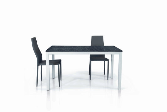 tavolo talamone in legno nobilitato finitura marmo allungabile 140×80 cm – 200×80 cm, tavolo elegante adatto a sala da...