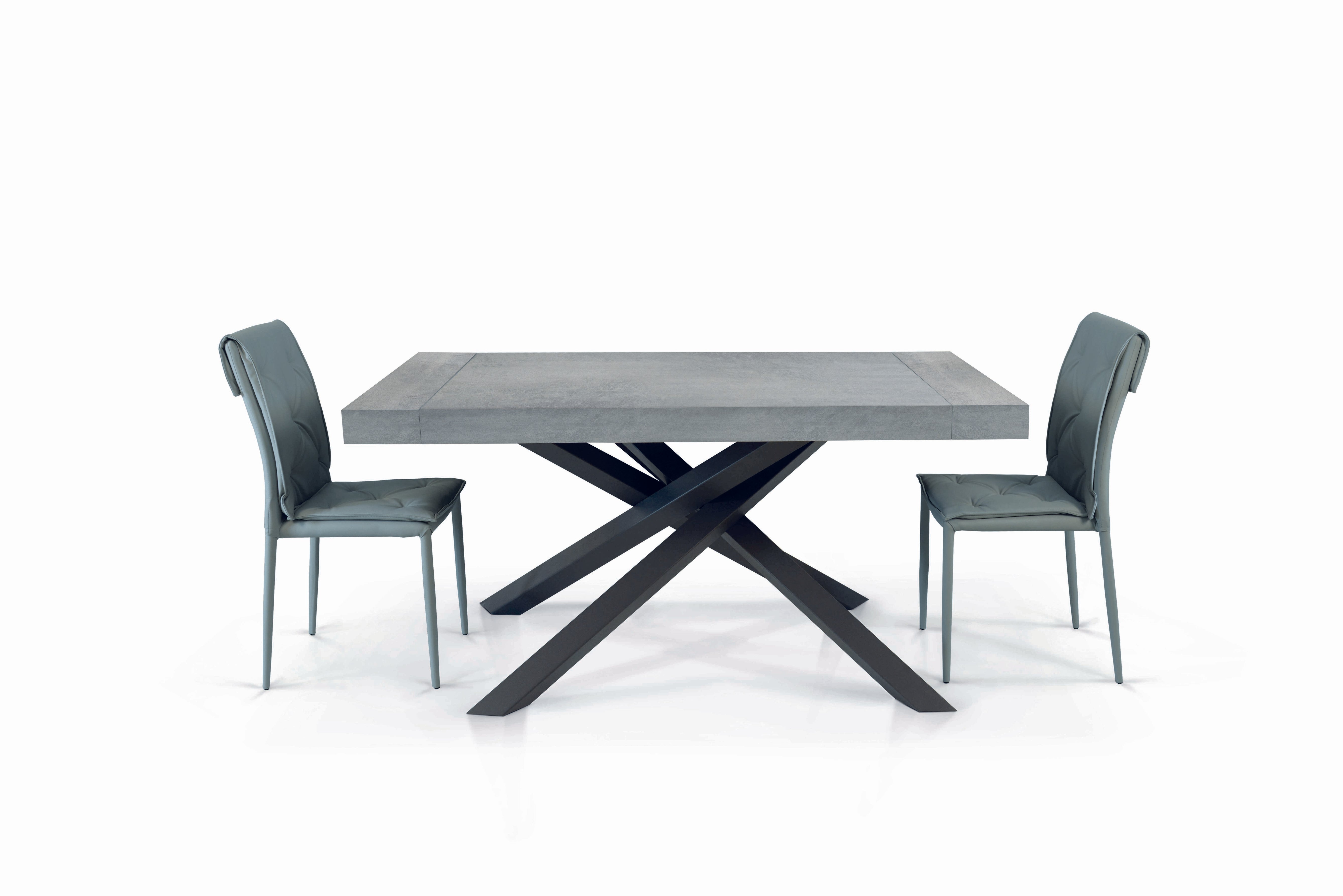 tavolo trastevere in legno nobilitato finitura beton allungabile 160×90 cm – 260×90 cm (gambe incrociate), tavolo elegante...