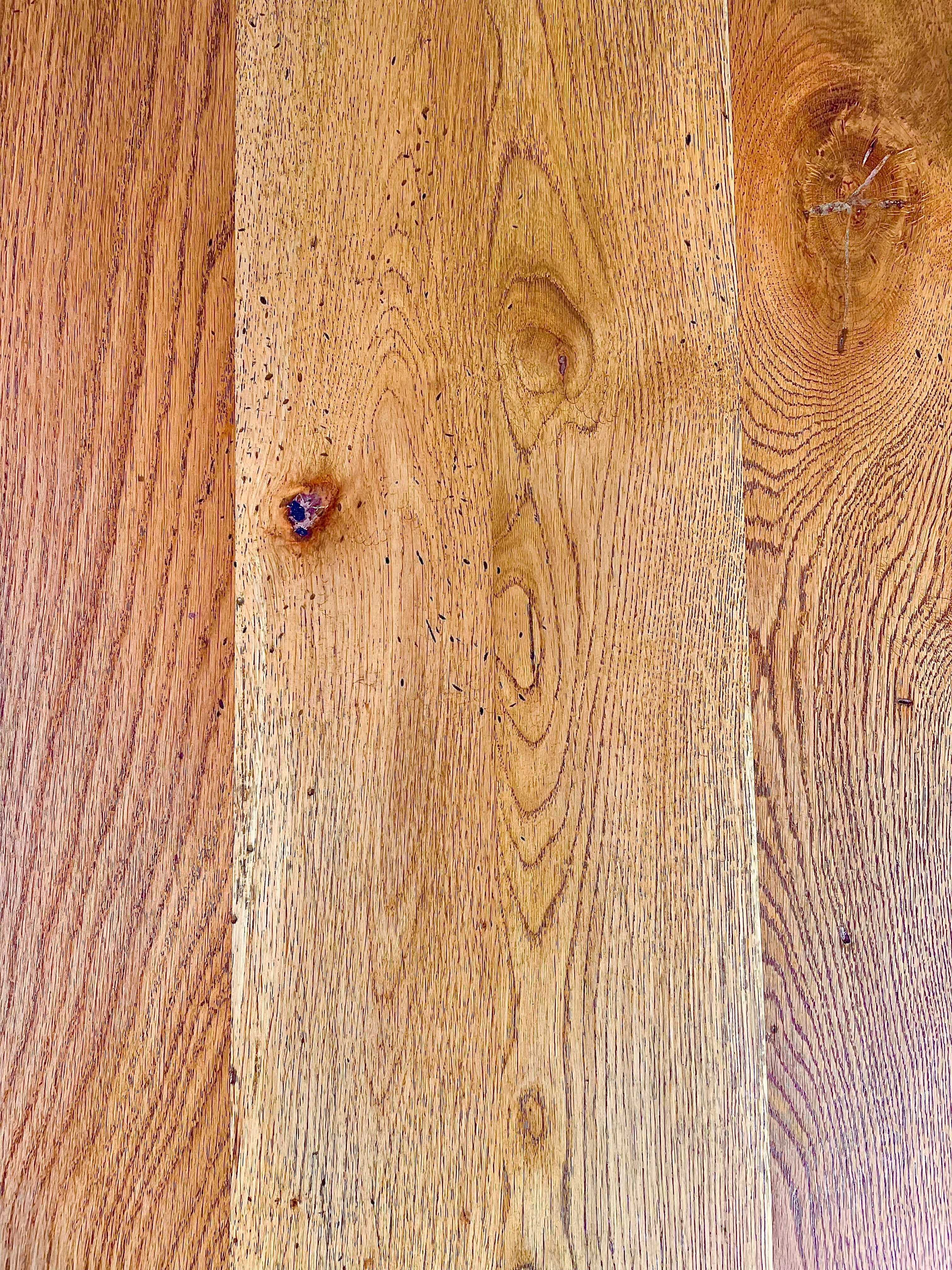 tavolo parioli massello rovere nodato sp. 4 180×90 cm (grano) con gambe tradizionali, design moderno per ambienti...