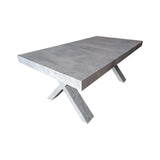 tavolo gallipoli in legno nobilitato finitura beton allungabile 160×90 cm – 410×90 cm (gambe x), tavolo elegante adatto a...