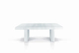 tavolo jesolo in legno nobilitato bianco consumato allungabile 160×90 cm – 410×90 cm, tavolo elegante adatto a sala da...