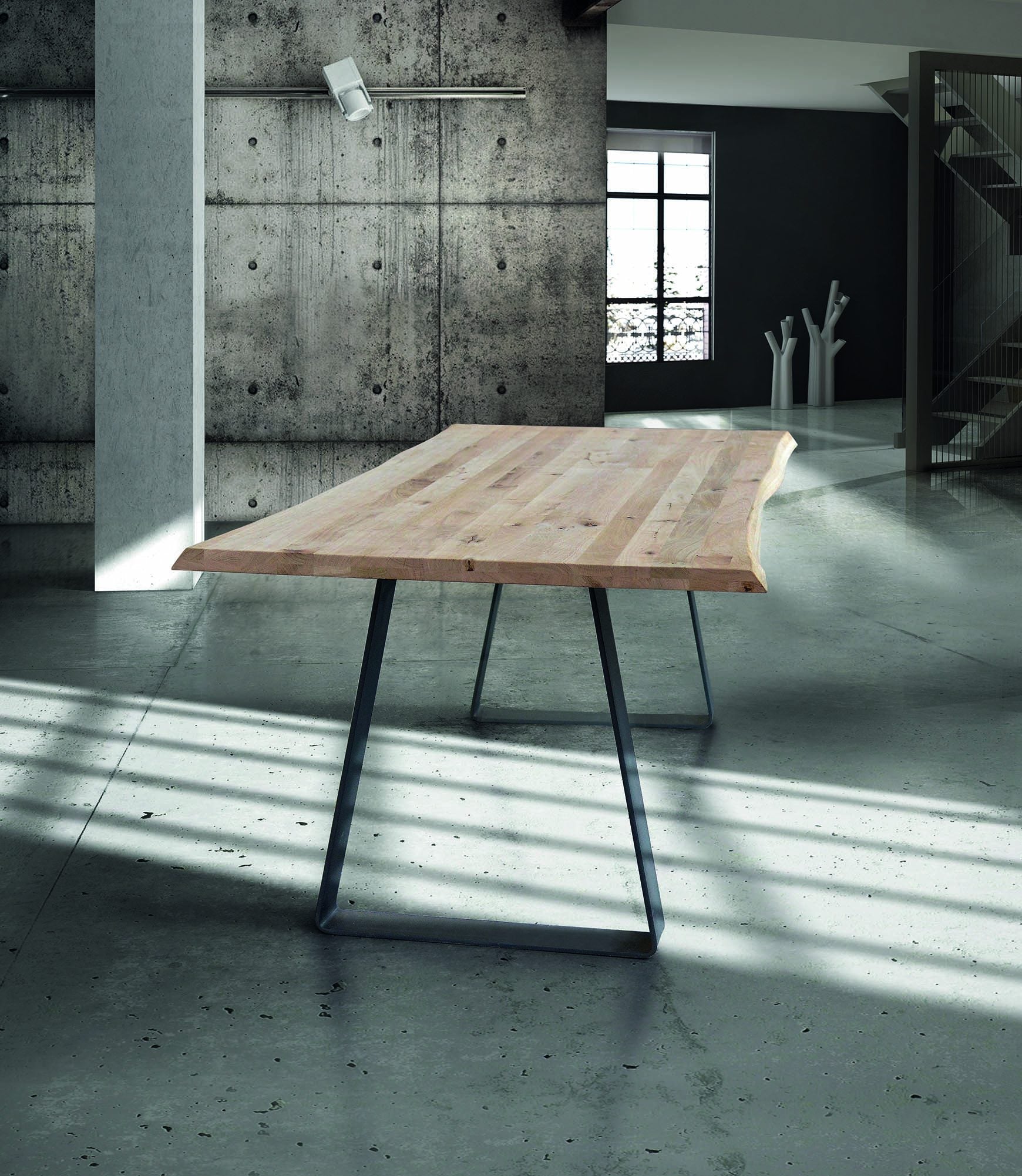 tavolo oltrarno in legno massello sp. 4 cm 250×100 cm, tavolo elegante adatto a sala da pranzo o cucina