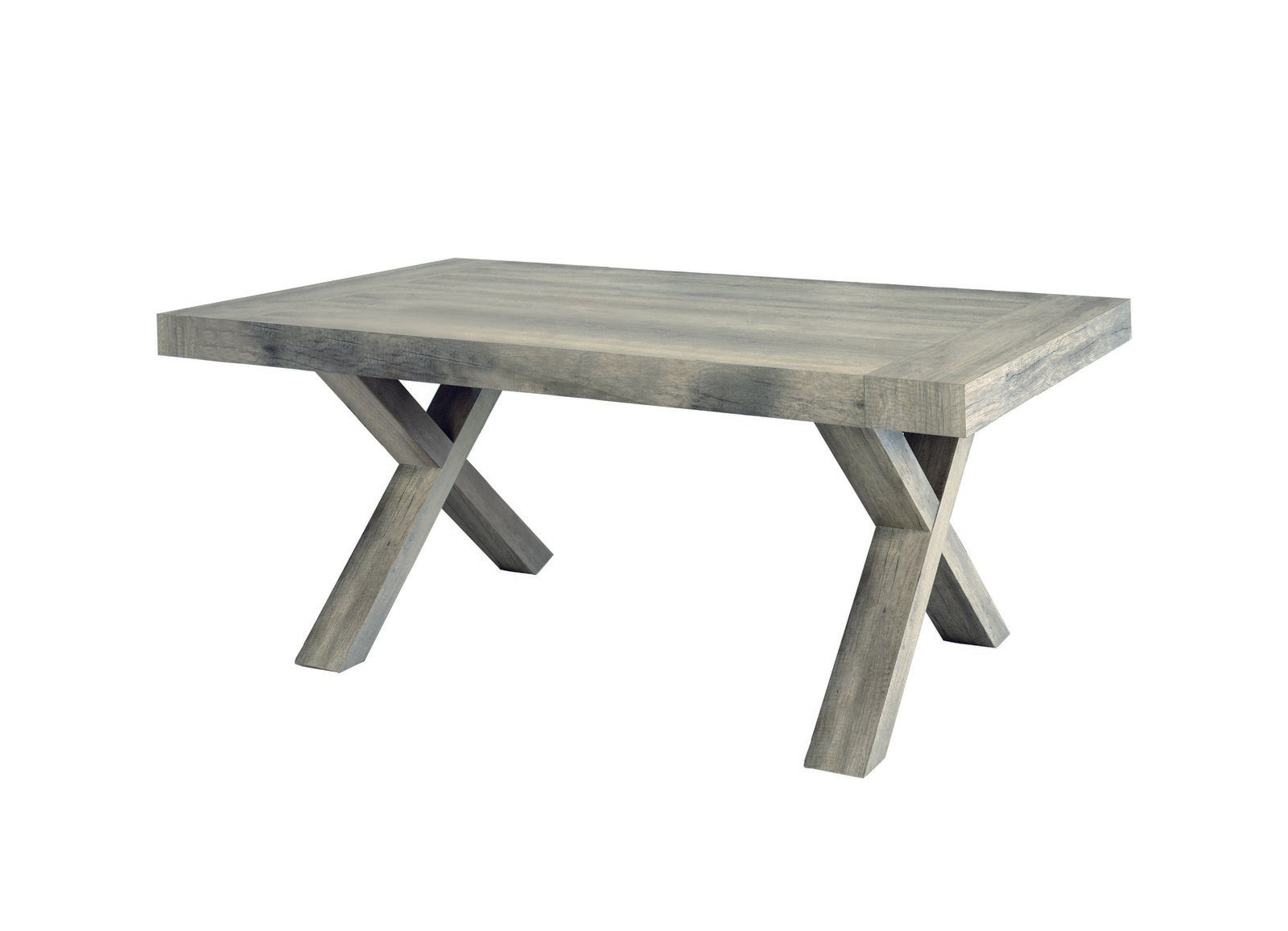 tavolo amalfi allungabile invecchiato 180×90 cm – 280×90 cm, vista ambientata con sedie abbinate