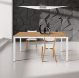 tavolo portofino rovere e metallo allungabile 160×90 cm – 210×90 cm, tavolo elegante adatto a sala da pranzo o cucina