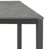 tavolo sanremo in metallo e cemento grigio allungabile 160×90 cm – 220×90 cm, design moderno per ambienti contemporanei