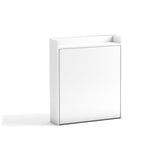 tavolo a scomparsa maso con mensole colore bianco, ambientato in cucina o sala da pranzo