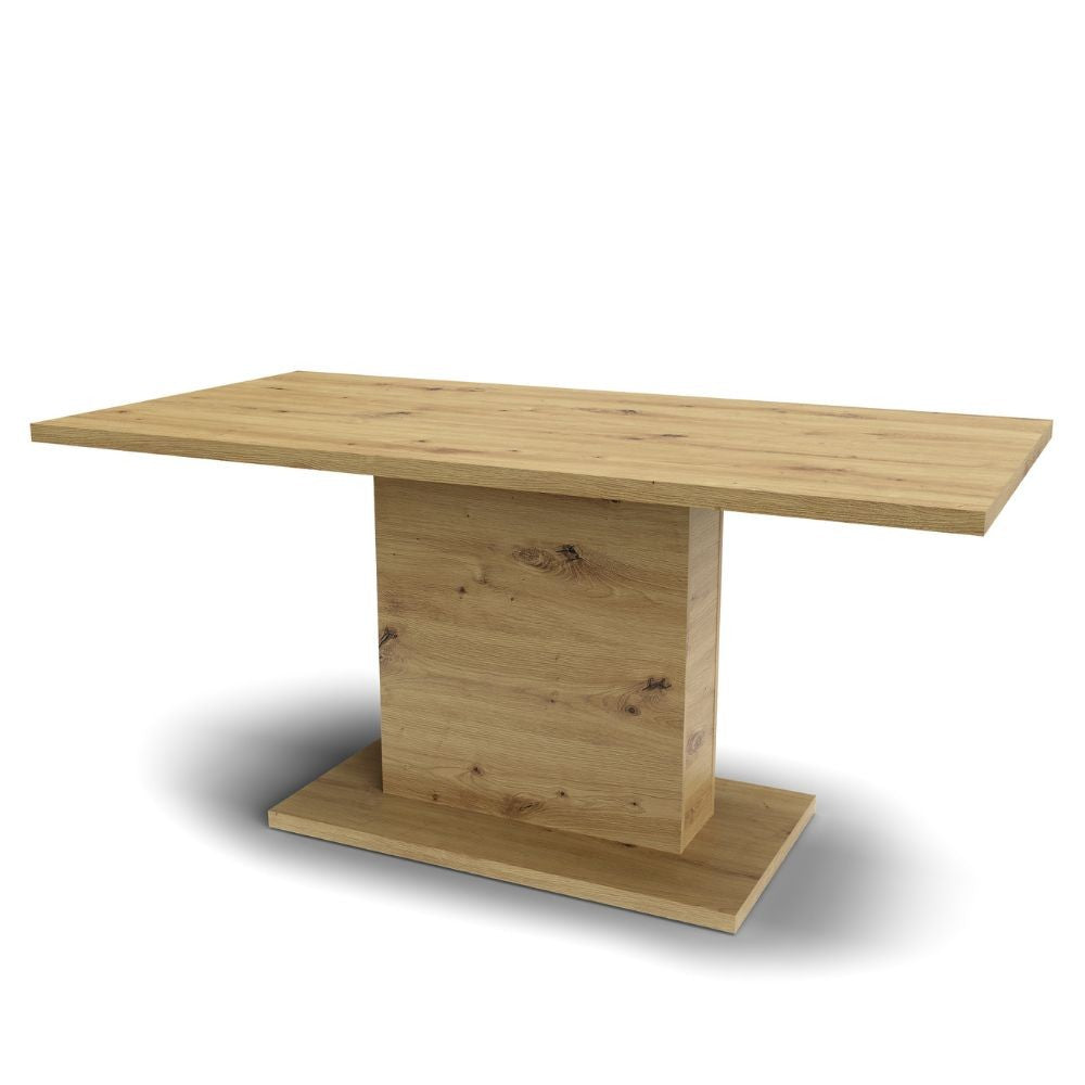 tavolo follow 162 colore rovere 160x80x75.90 cm, vista ambientata in spazi open space moderni