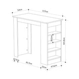penisola da cucina tavolo alto swallow con piano e struttura bianco, linee eleganti per arredamenti contemporanei
