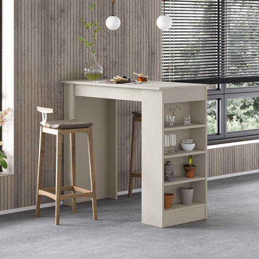 penisola da cucina tavolo alto swallow con piano e struttura cashmere, tavolo rettangolare ampio per cucina o soggiorno