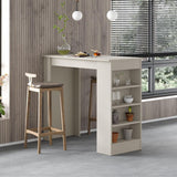 penisola da cucina tavolo alto swallow con piano e struttura cashmere, tavolo rettangolare ampio per cucina o soggiorno