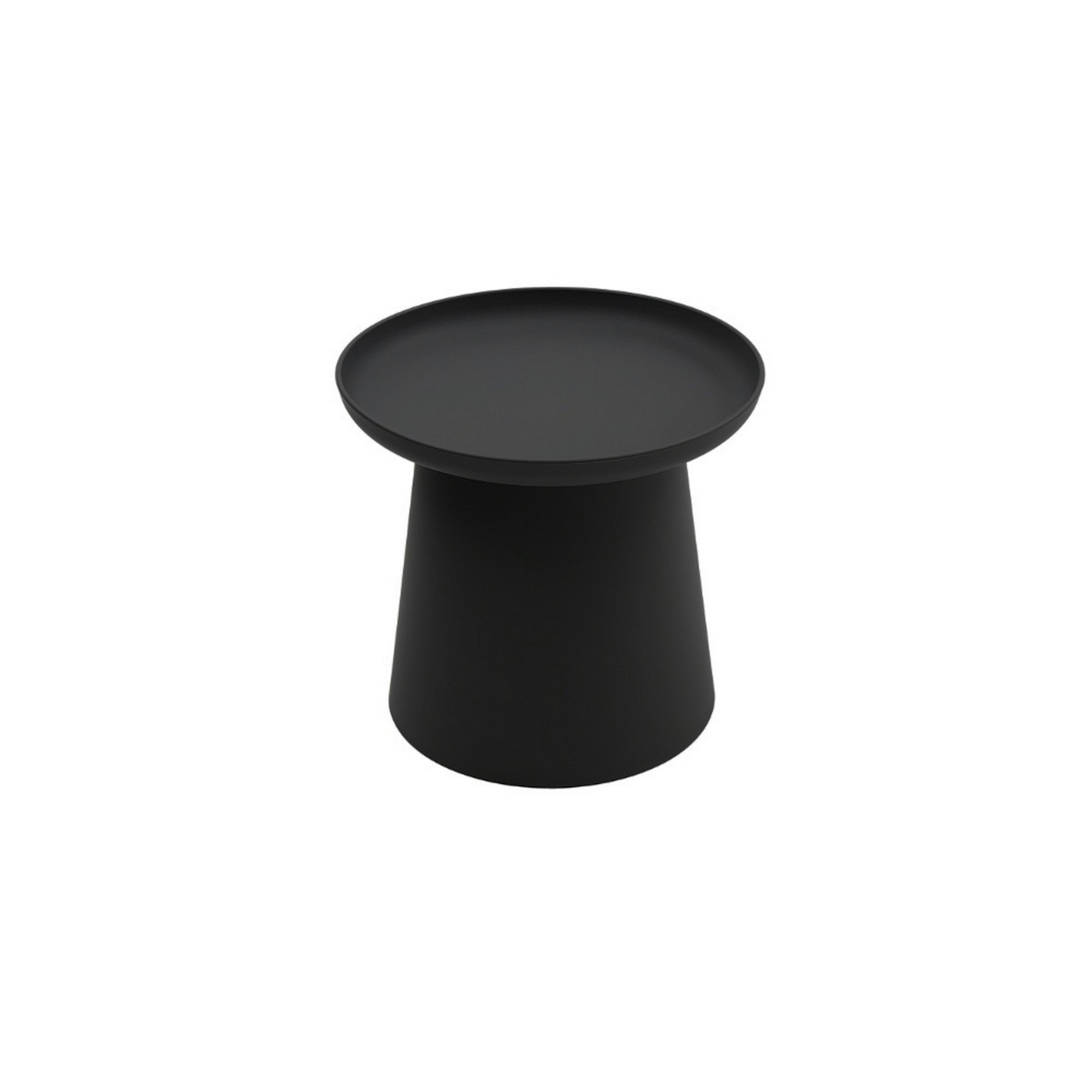 tavolino ibiza in polipropilene nero 50×46 cm, realizzato in materiali outdoor come alluminio o rattan