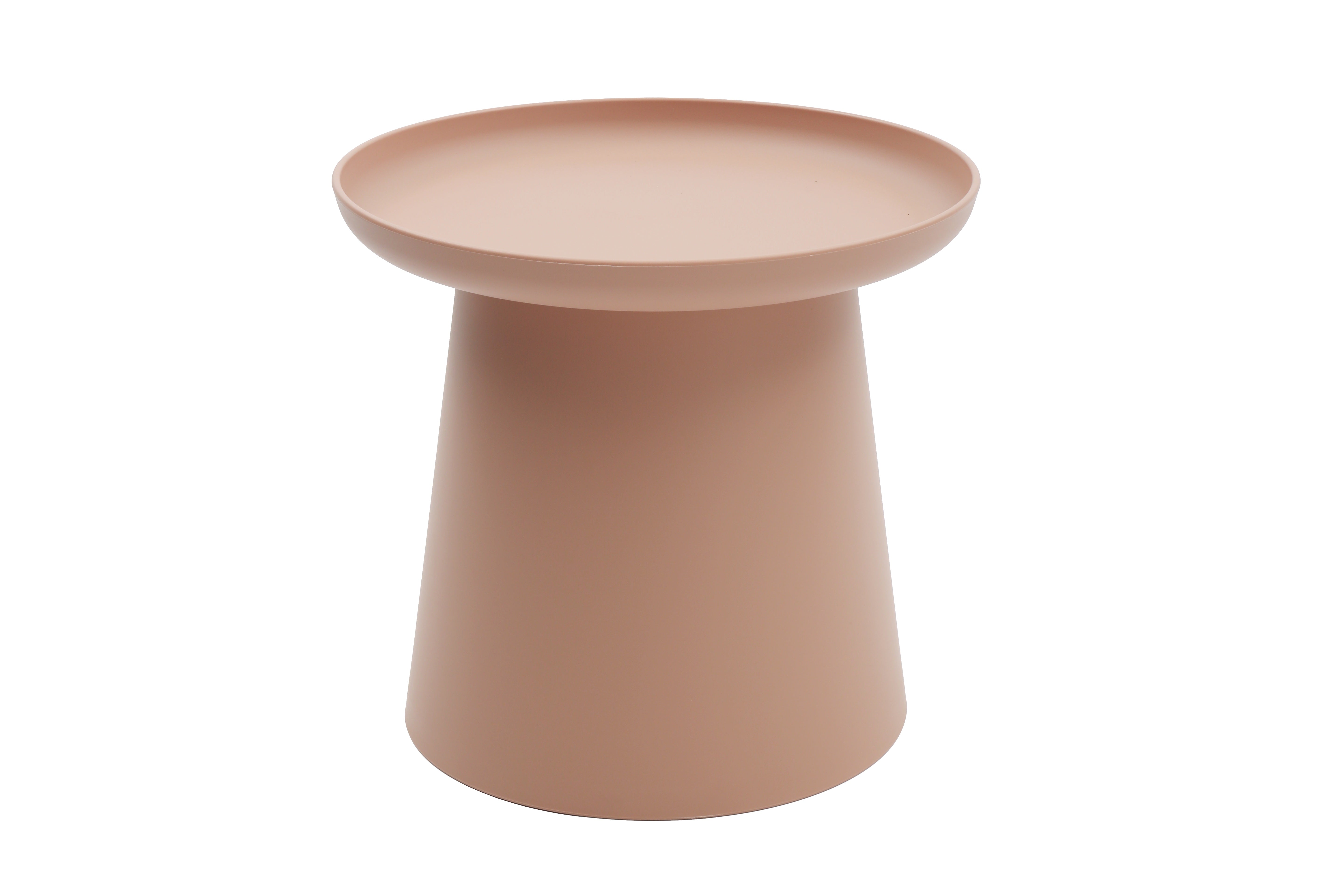 tavolino ibiza in polipropilene rosa 50×46 cm, tavolino da giardino ideale per relax all’aperto