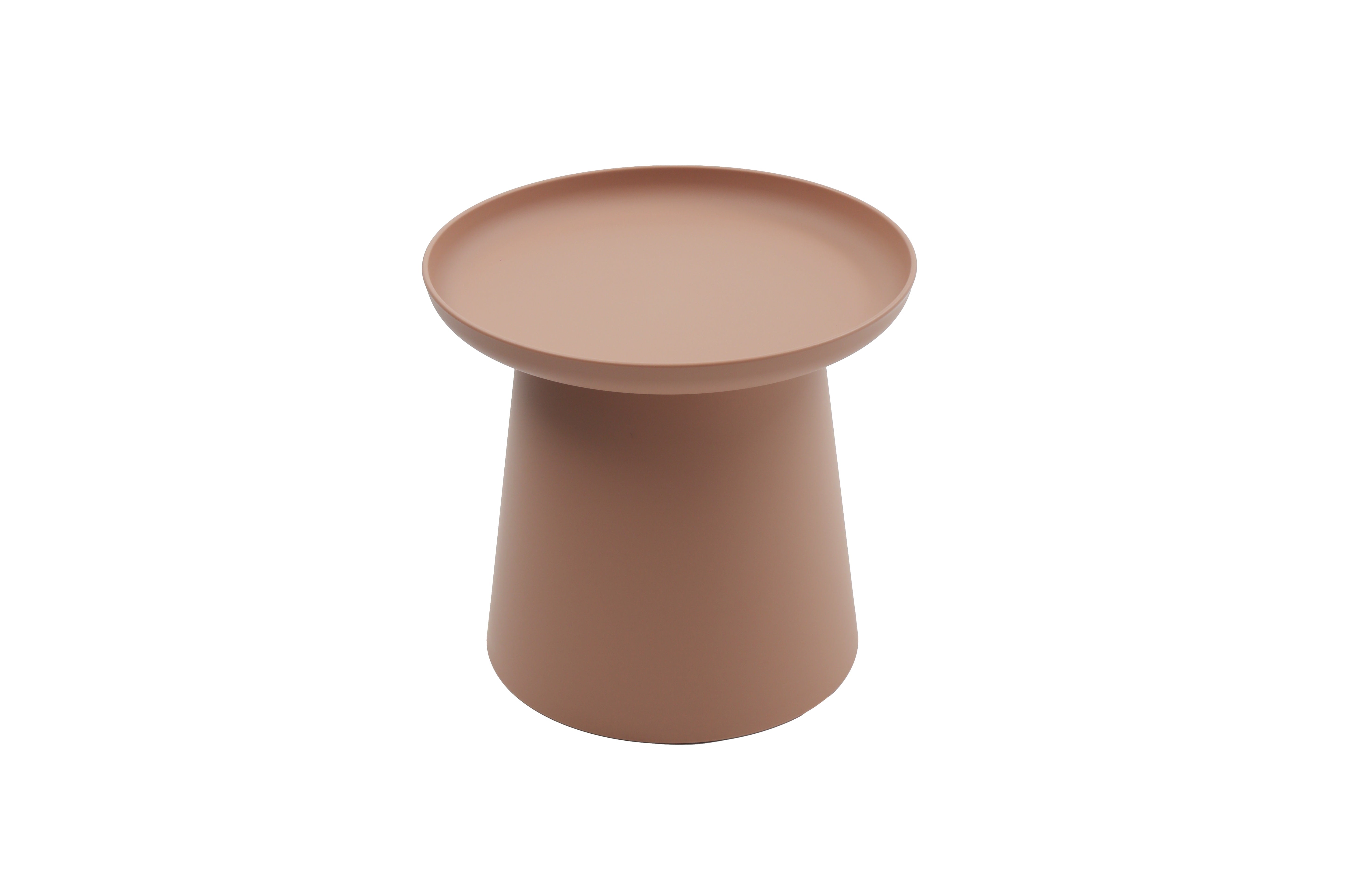 tavolino ibiza in polipropilene rosa 50×46 cm, perfetto per appoggiare bevande, libri o decorazioni