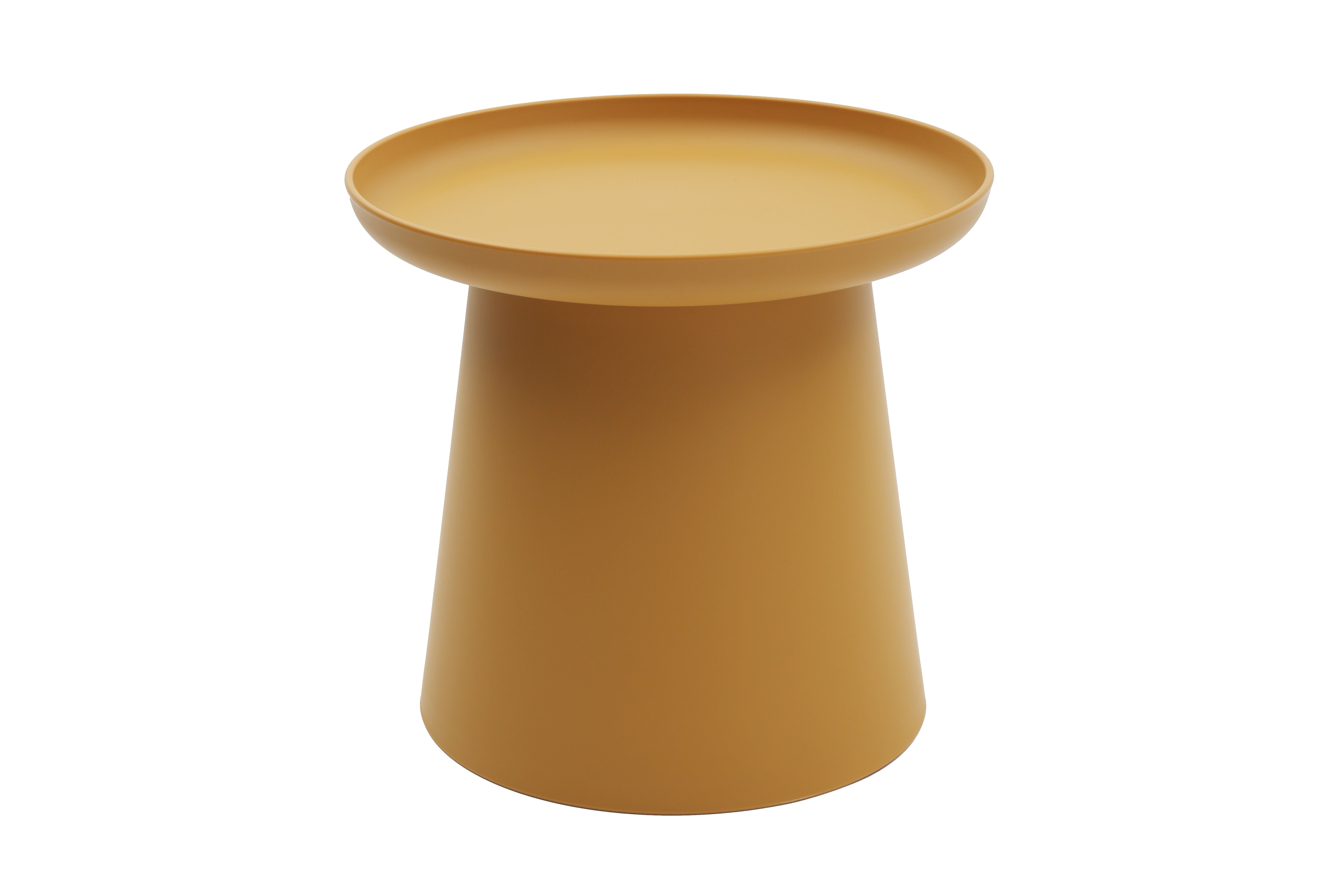 tavolino ibiza in polipropilene senape 50×46 cm, tavolino da giardino ideale per relax all’aperto