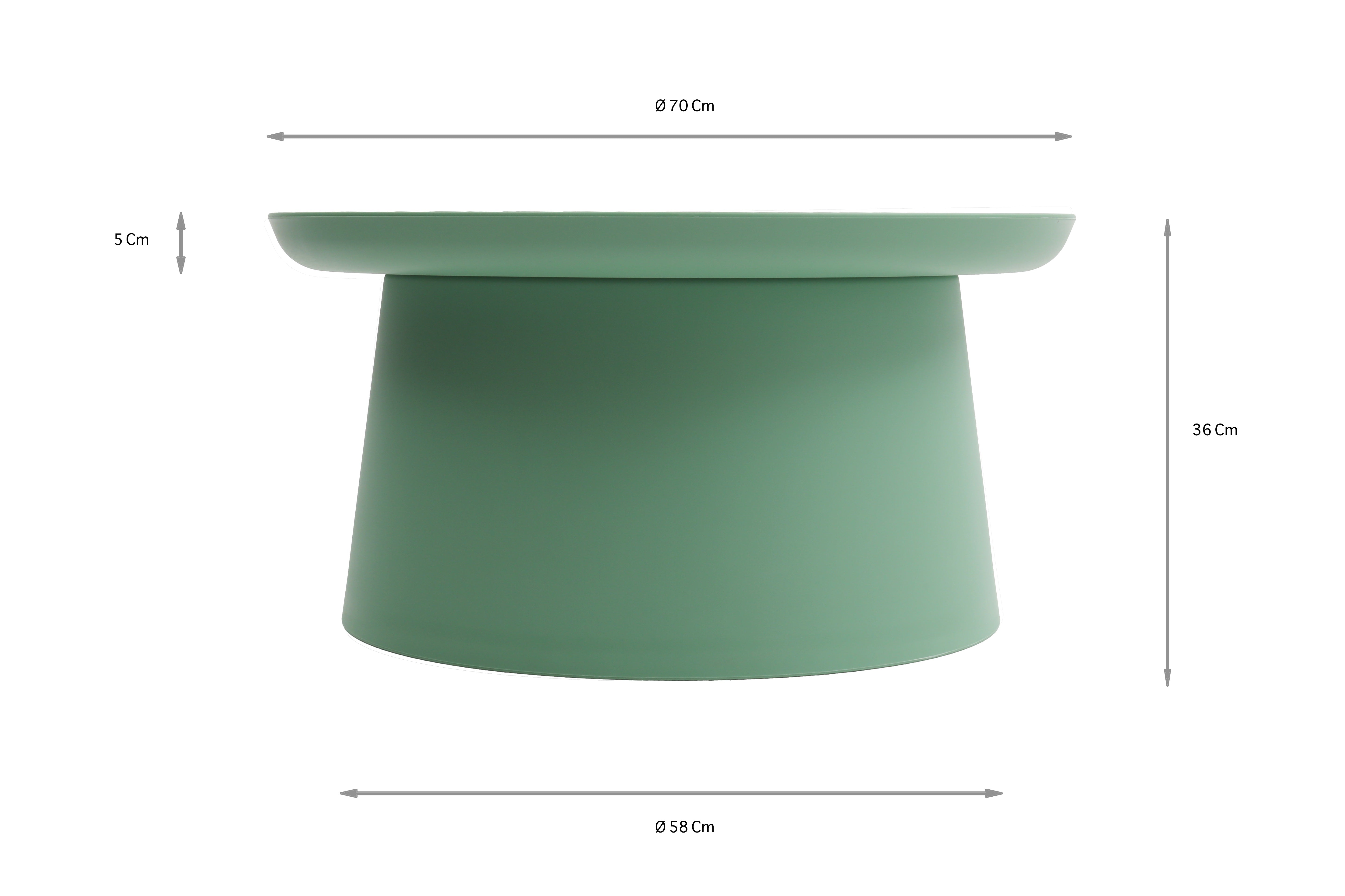 tavolino ibiza in polipropilene verde 70×36 cm, vista ambientata su terrazza o veranda