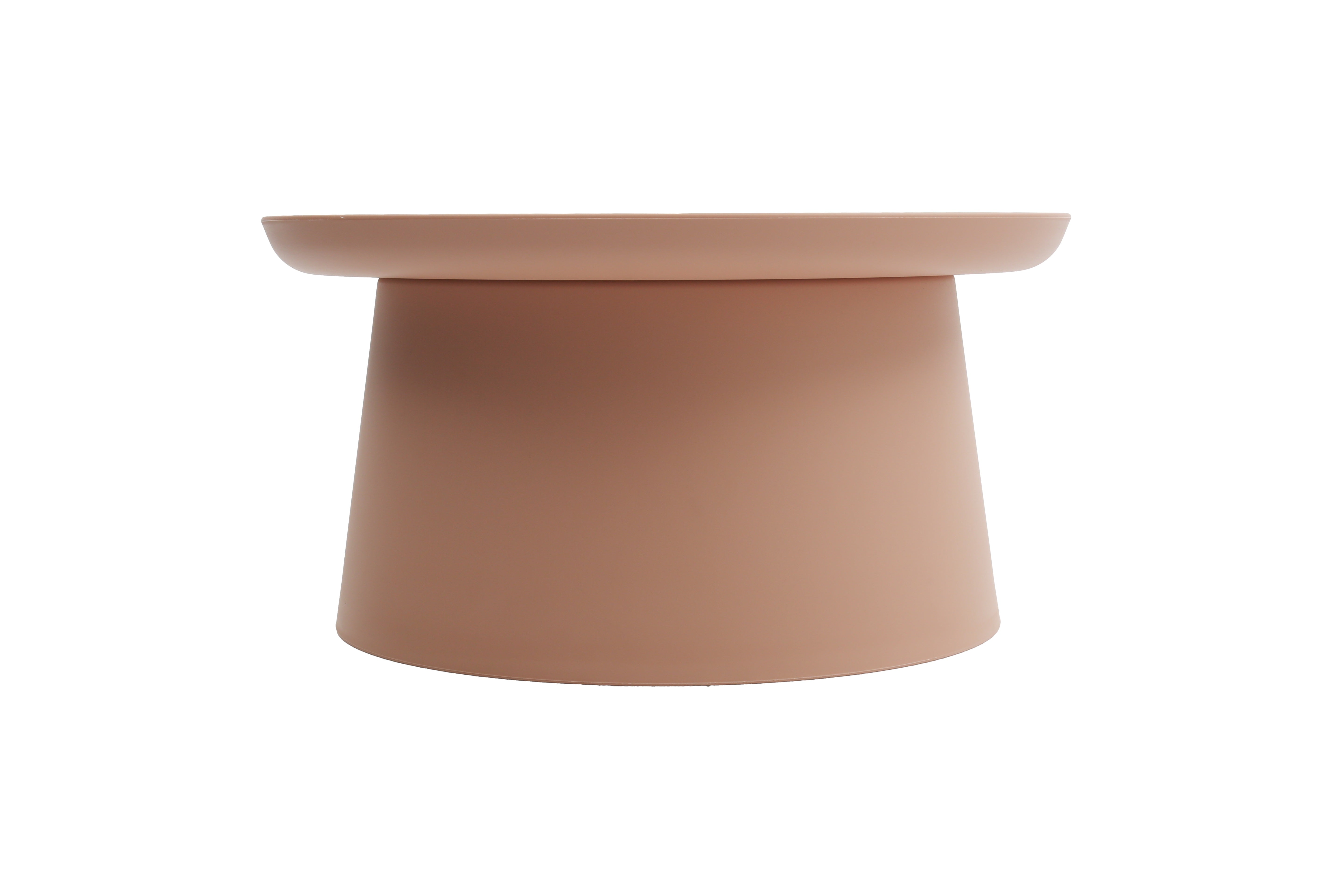 tavolino ibiza in polipropilene rosa 70×36 cm, perfetto per appoggiare bevande, libri o decorazioni