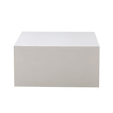 tavolino da salotto lola colore bianco 80x80x40 cm., ideale per appoggiare decorazioni o accessori