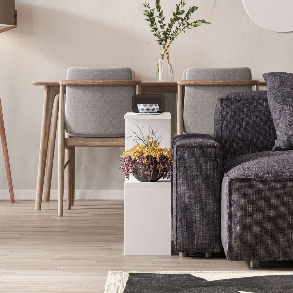 tavolino da salotto homemania in colore bianco, ideale per appoggiare decorazioni o accessori