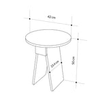 tavolino da salotto chen h 50x42x23.4 cm. colore antracite, tavolino basso perfetto per conversazioni rilassate