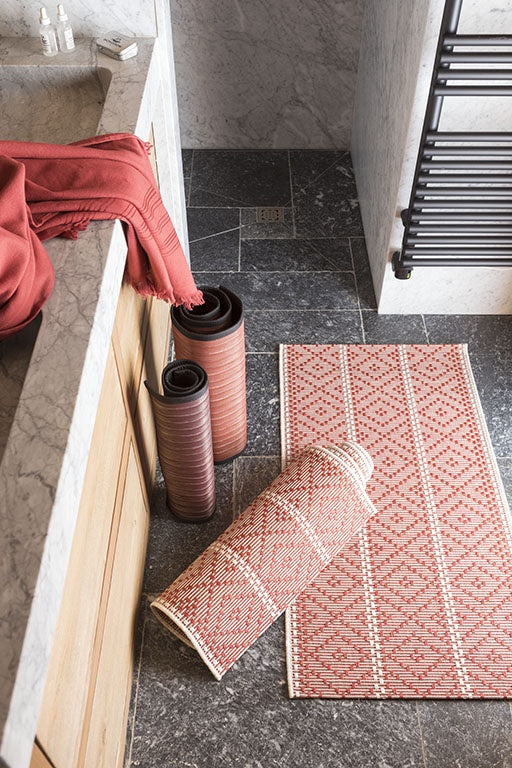 telo hammam cancun tomette, colore tomette, taglia 90 x 180. realizzato in 100% cotone, leggero e perfetto per spa o hammam