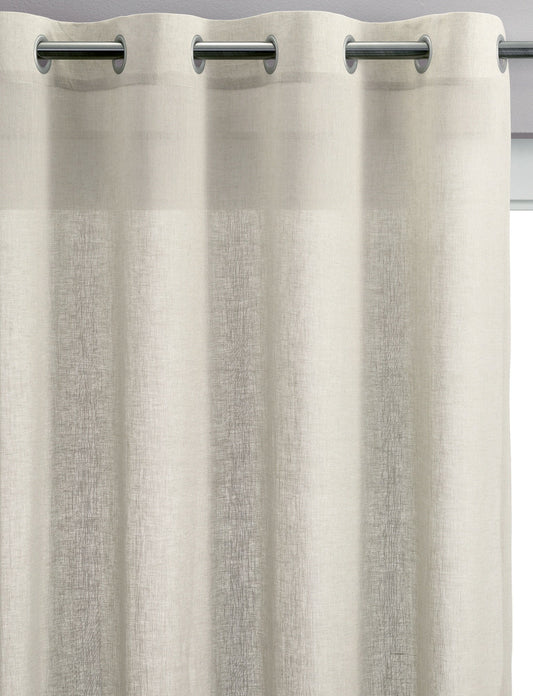 tenda voile zeff gesso, colore gesso, taglia 140 x 280. tenda voile leggera e traspirante per una luce naturale filtrata