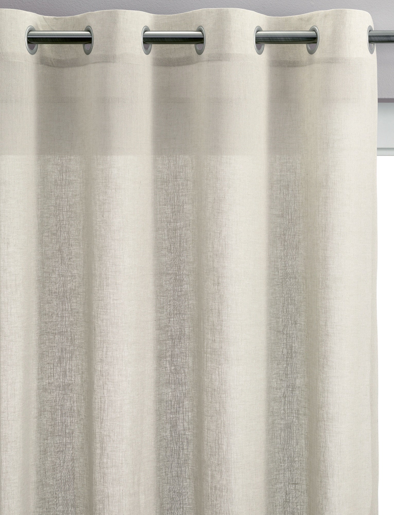 tenda voile zeff gesso, colore gesso, taglia 140 x 280. tenda voile leggera e traspirante per una luce naturale filtrata