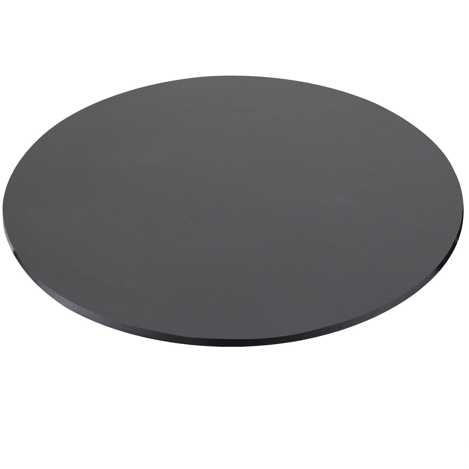 pianale tavolo tondo 90x90x3.8 con bordo poliuretano antracite satinato, piano cucina resistente e funzionale