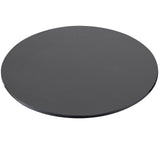 pianale tavolo tondo 90x90x3.8 con bordo poliuretano antracite satinato, piano cucina resistente e funzionale