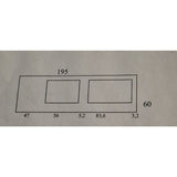 top bordato per cucina sinistro forato colore ciliegio 195x60x3.8 cm, vista ambientata in cucina moderna o classica