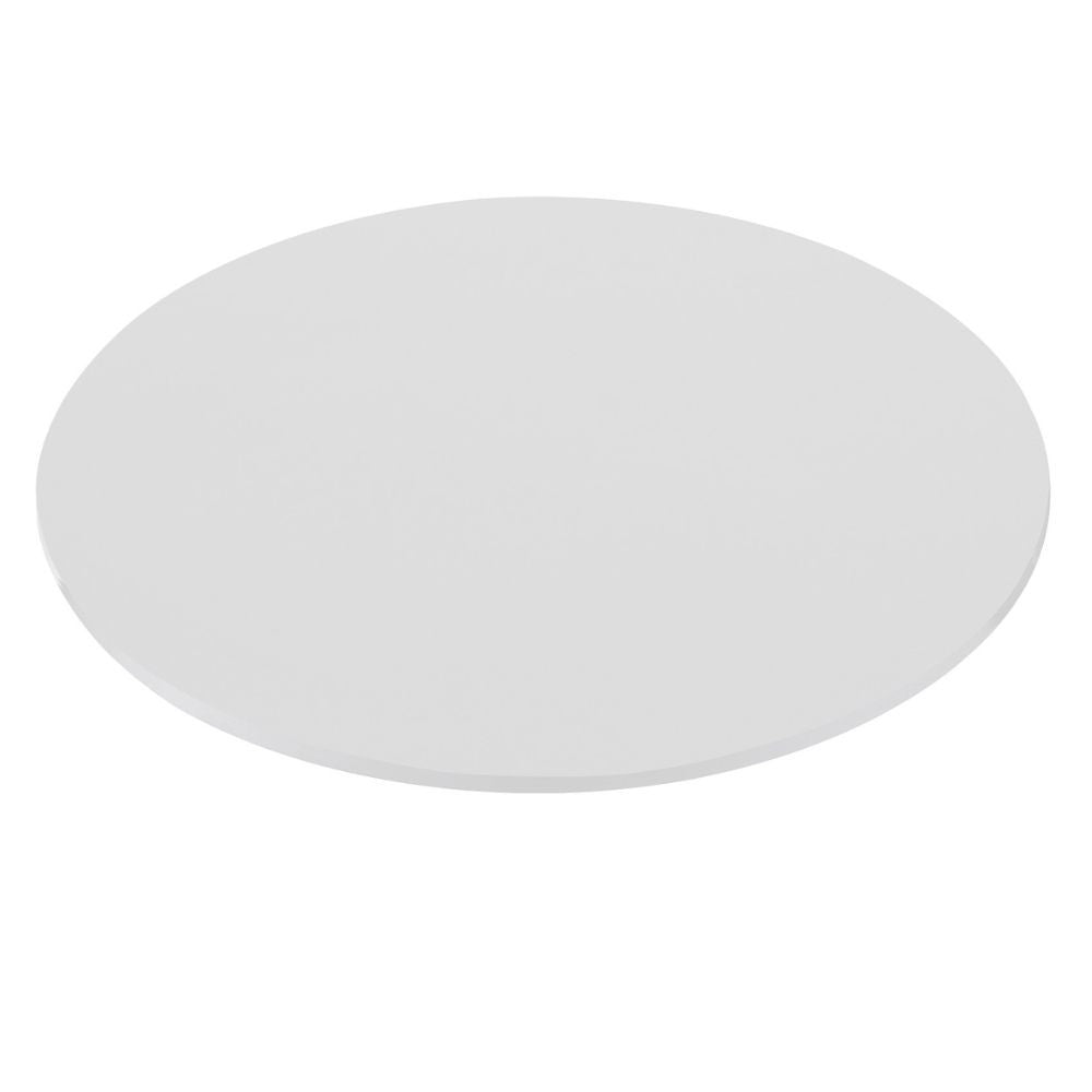 pianale tavolo tondo 90x90x3.8 con bordo poliuretano bianco, piano cucina resistente e funzionale