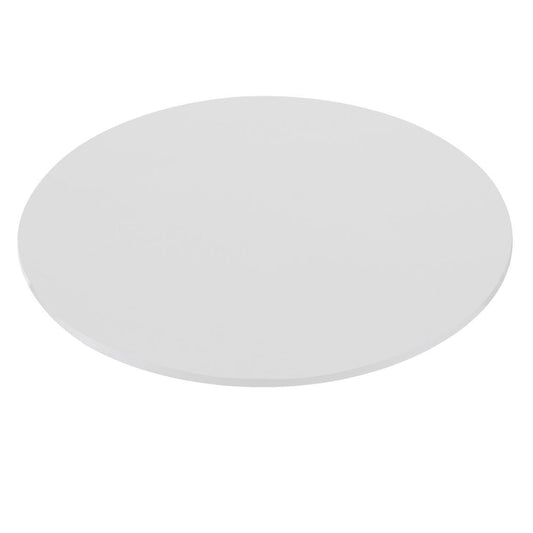pianale tavolo tondo 90x90x3.8 con bordo poliuretano bianco, piano cucina resistente e funzionale